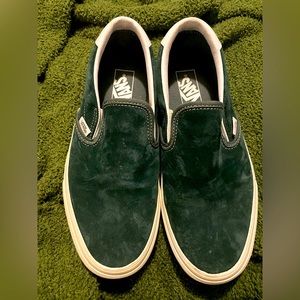 Emerald green suade vans